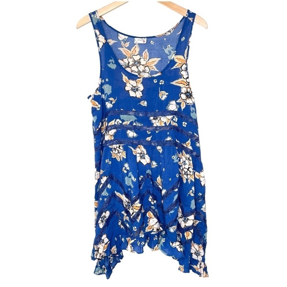 Free People voile and lace sleeveless swing trapeze mini dress M new with tags